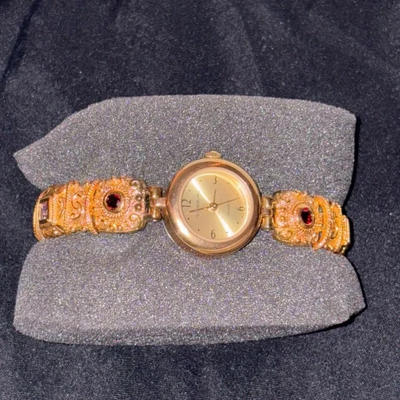 Jules Jargensen Analog Watch Multi Gemstones Lot - Vintage Jules Jurgensen Gold Tone Gemstone Watch main image 3